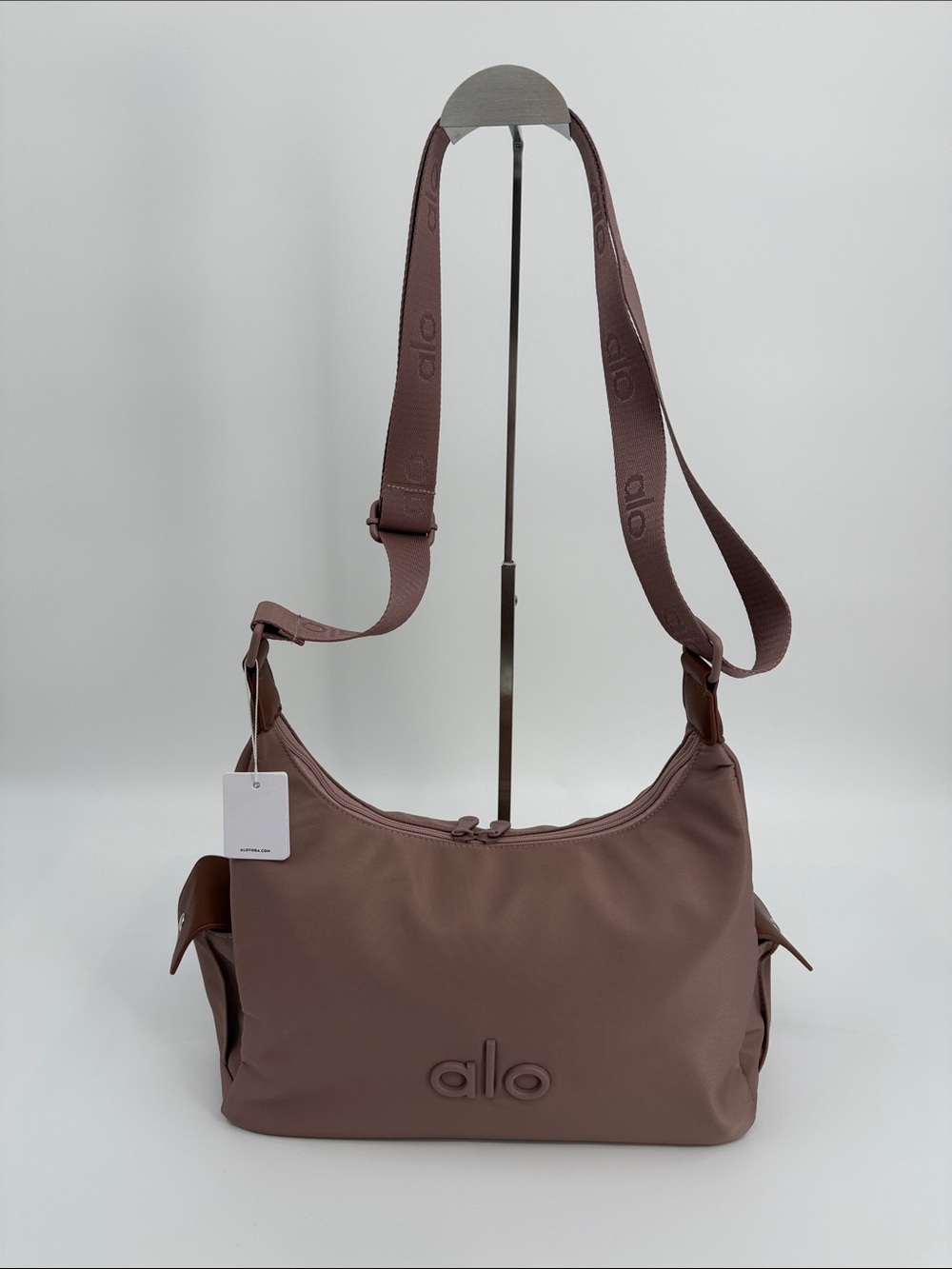 ALO Yoga Mauve Pink Crossbody Bag with Adjustable Strap